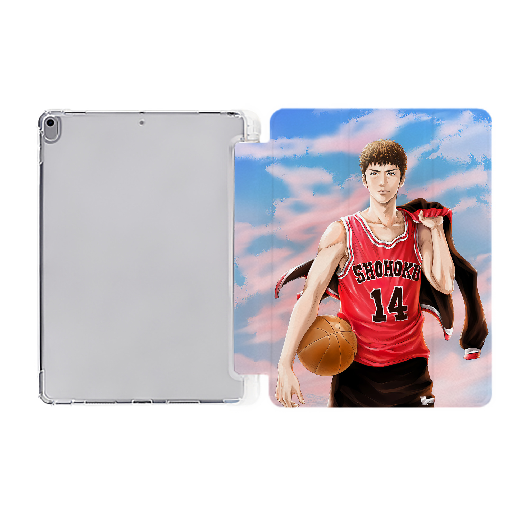 （画像用） SLAM DUNK／スラムダンク IPad ケース ペン収納付き 三つ折りスタンド PUレザー×シリコン 対応機種9.5/10.5/10.9インチ